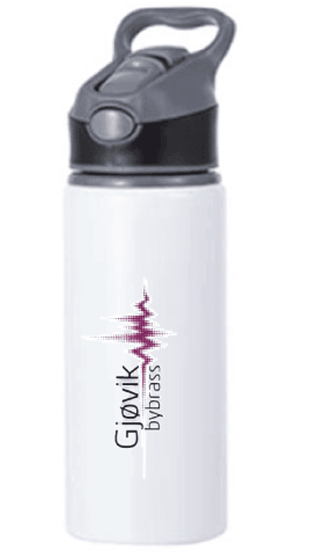 Drikkeflaske Sport Hvit 650ml Gjøvik Bybrass